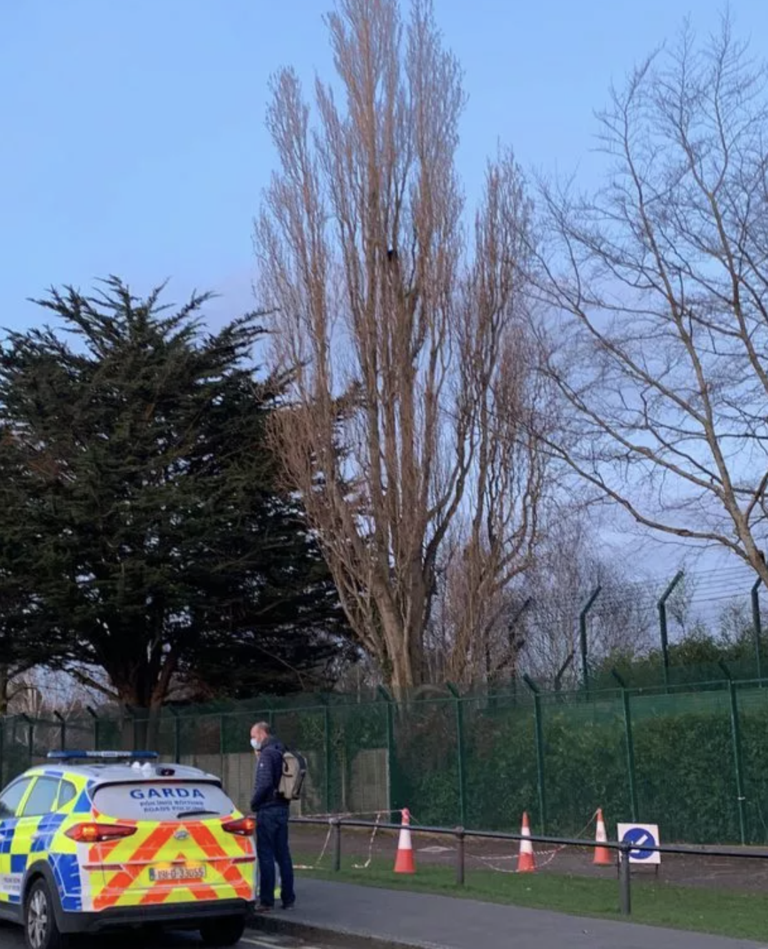 Upon bolting from the Dublin Zoo, a Sulawesi-encrusted macaque booked it up a tree in an attempt to evade officers. Unfortunately these efforts were in vain — it was ultimately captured. 